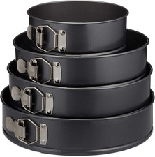 Set Di Stampi per Dolci, 4 Parti, Ø 18/24/26/28 Cm, Teglie Da Forno, Antiaderent