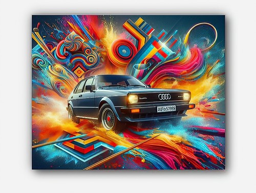 Quadro audi quattro 1980 arte - quattro,