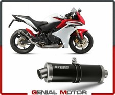 Scarico Storm by Mivv Gp Nero acciaio inox per Honda Cbr 600 F 2011 > 2013