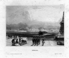 MESSINA - incisione su acciaio originale, c. 1870