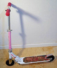 ORIGINALE OXELO Mid Monopattino Bambini Principessa Rosa Bianco Pieghevole 6-12 anni