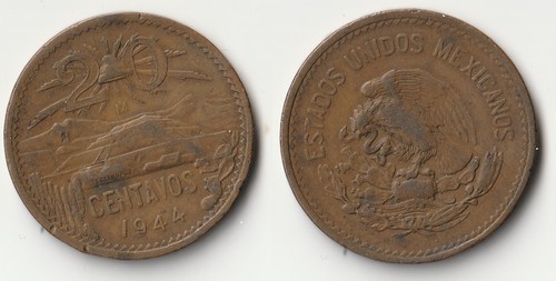 Moneta centesimi messico - moneta, 20