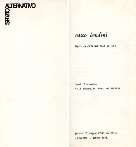 Bendini vasco opere su carta - bendini,,