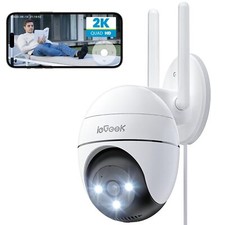 ieGeek 2K Telecamera Wi-Fi Esterno 360° PTZ Visione Notturna a Colori 15m ZS-GQ2