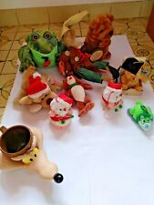 STOCK 16 PELUCHES ASSORTITI - cane orsacchiotto rana babbo natale altri serie TV