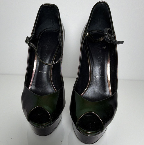 Casadei donna verde nero pelle