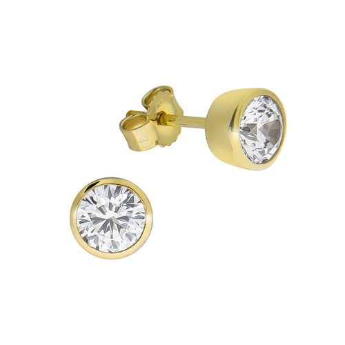 Orecchini celesta oro giallo - orecchini,