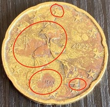 Moneta errore di conio Italia