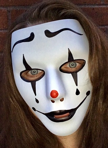 Maschera viso pierrot - maschera,