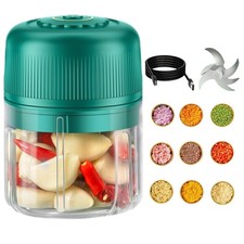 Tritatutto Aglio Elettrico, Portatile Piccolo Tritatutto Mini, Insalata Wireless C...