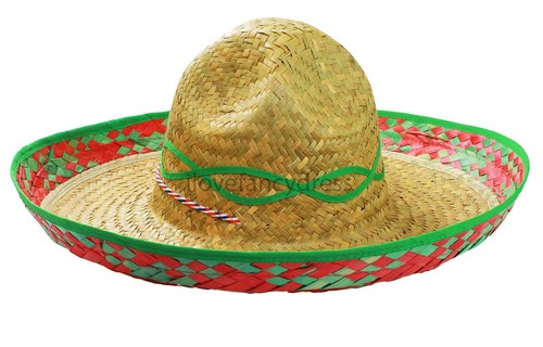 Green sombrero hat mexican - green,