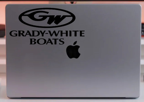 Adesivo logo barche bianco
