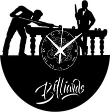 | Orologio Da Parete | Biliardo | Giocatore | Tavolo | Accessori | Idea Regalo