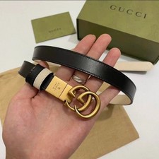 Gucci cintura in pelle nera da