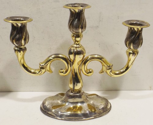 Candelabro ottone argentato - candelabro, in