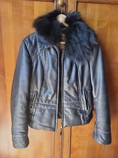 Giacca in vera pelle nera