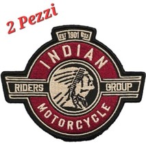 2x Toppa Indian Indian Motorcycles, Toppa Ricamata, Rossa, 10 x 8cm Accessories