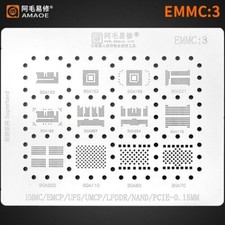 AMAOE BGA Reballing Stencil EMMC 2 3 per Android EMMC/EMCP/UFS/UMCP/LPDDR/PCIE