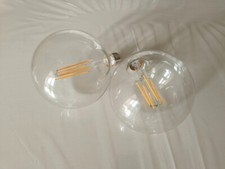 2x lampadina tonda led filamento globo 12,5W E27 forma G125 1550 lm bianco calda