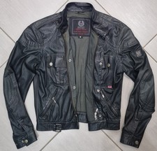 Belstaff Black Light Leather COUGAR Jacket size M giacca giubbino Medium Auth