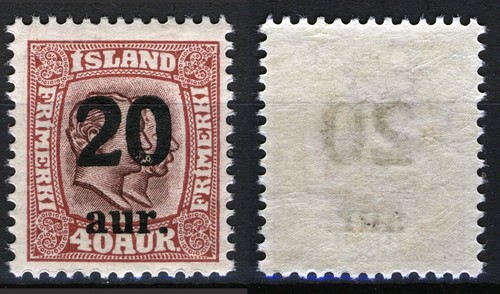 Islanda 1921 sovrastampa - islanda, 1921,