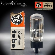 5U4GB 5AS4A GE NOS NIB Gray Plate Side Square Getter Funke Tested Tube USA '73