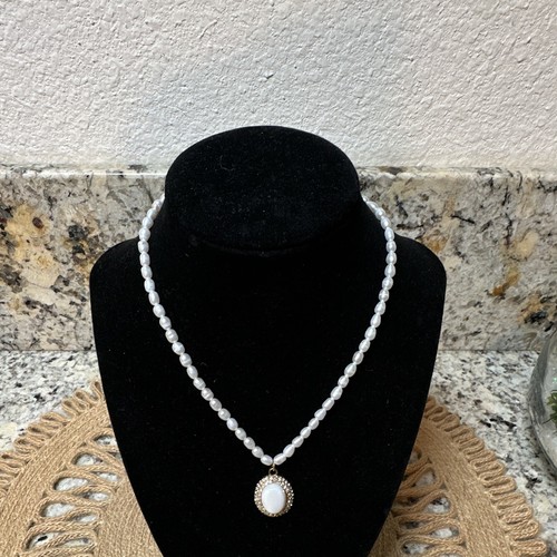 Collana perle bianche con - bianche,