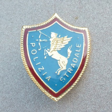 DISTINTIVO Vetrificato Polizia Stradale -  Polizia di Stato - dismesso vintage