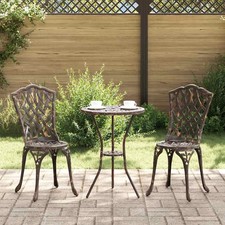 Sedia da Giardino 2 pcs Bronzo
