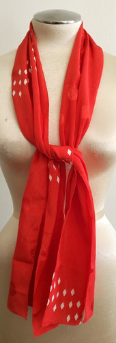 Sciarpa vintage rosso bianco