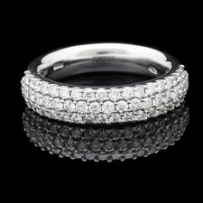 ANELLO A FASCIA IN ORO 18KT BRILLANTI 0.88 CT NATURALI NON TRATTATI CERTIFICATO