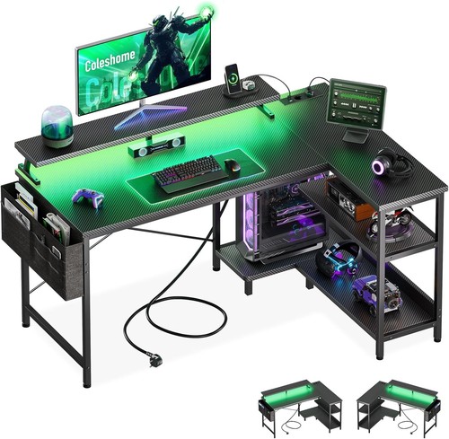 Corner desk with led lights - ,