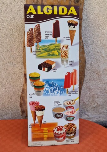 Insegna tabella gelati algida - insegna,