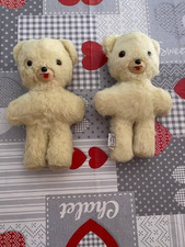 2 Pupazzi Vintage Orsetti Artigianali  Panno Lenci Anni ’50/’60 – da collezione