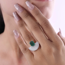 Anello smeraldo zambiano