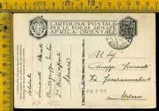 Guerra d' Africa Franchigia Posta Militare x Milano Lotto di Quattro pg 102