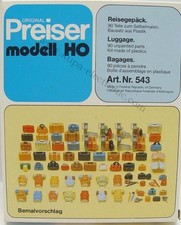PREISER 543 Set 90 bagagli e valigie scala 1/87