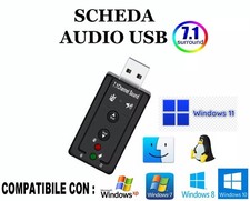 SCHEDA AUDIO ESTERNA USB ADATTATORE 3D SOUND 7.1 CANALI virtuale macbook ???