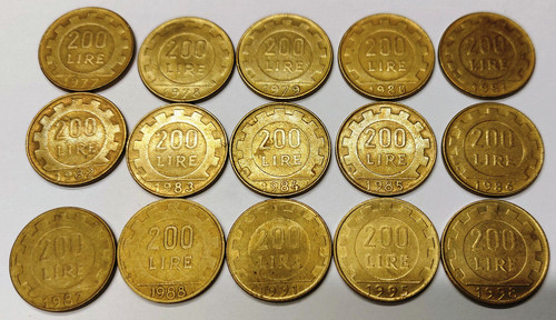 Lotto pezzi 200 lire - pezzi,