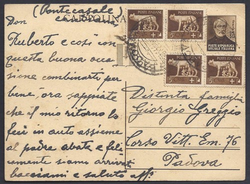Storia postale rsi 1944 - 1944, intero