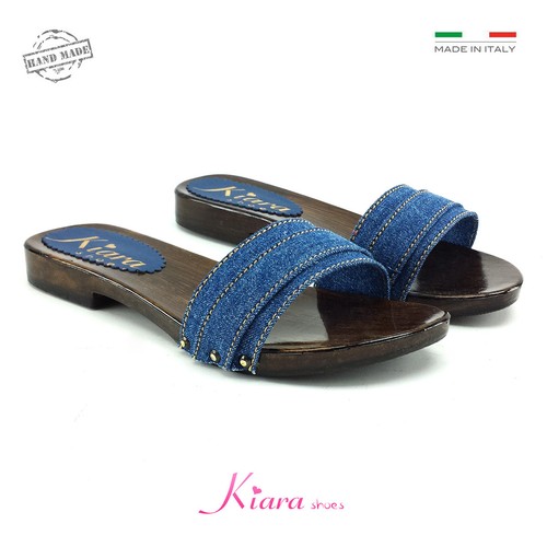 Zoccoli bassi denim scarpe - zoccoli,