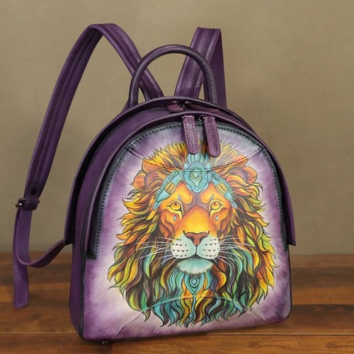 Zaino donna vera pelle - , dipinto