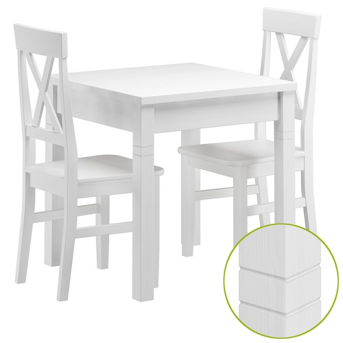 Set tavolo tavolo sedie pino