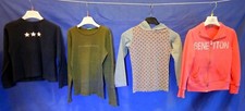 Lotto Felpe e Magliette Maniche Lunghe Bambina 6-8 anni Converse Benetton Oviess