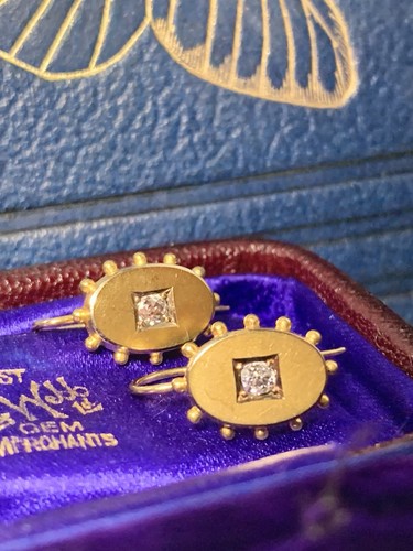 Orecchini antichi oro kt - oro, 15