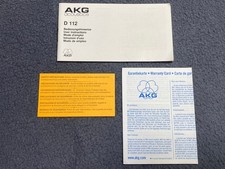 Akg d112 microfono manuale - akg,