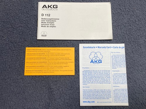 Akg d112 microfono manuale - d112,