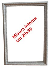 Cornice in legno Argento glitterato per foto,stampe,poster  Misura cm. 20x30