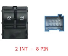 Per Fiat Qubo 09.2008> Comandi Pulsantiera Alzacristalli Porta Ant Sx 8 pin