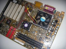 SCHEDA MADRE MEKOTEK MK-KT7A + PROCESSORE AMD ANNO 2001 RARISSIMA Socket A/462